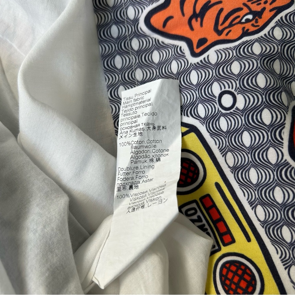 Kenzo Multicolor Girls’ Graphic Short Sleeve Dress, Size 8A - Picture 11 of 11